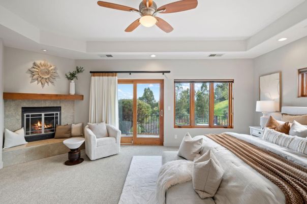 Bedroom, Fireplace, Interior, Recessed Lighting