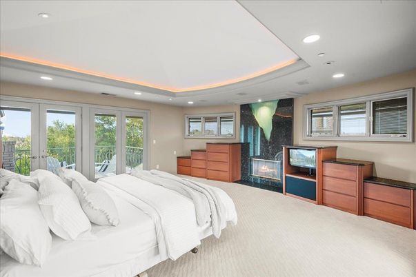 Bedroom, Fireplace, Interior, Recessed Lighting