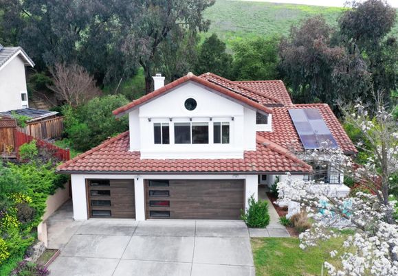 Attached, Exterior, Facade, Solar Panels, Spanish Mediterranean