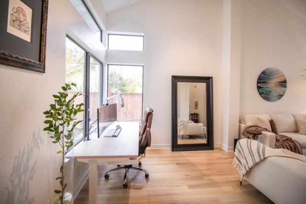 Home Office, Interior, Wood Texture Flooring