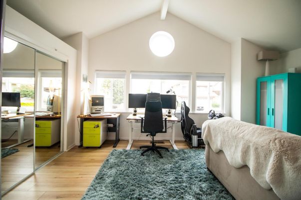 Home Office, Interior, Wood Texture Flooring