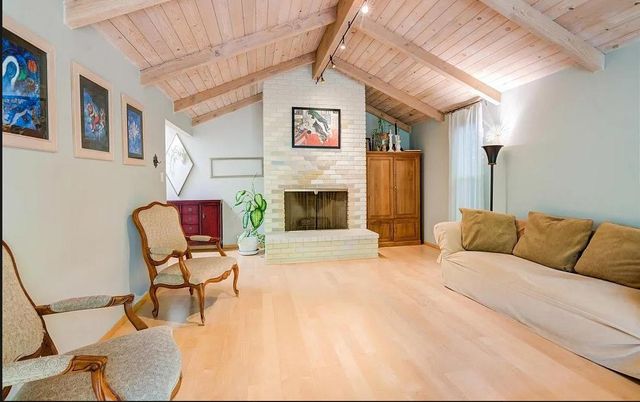 Fireplace, Interior, Living room, Stone Walls, Wooden Beams, Wooden Ceilings, Wood Texture Flooring
