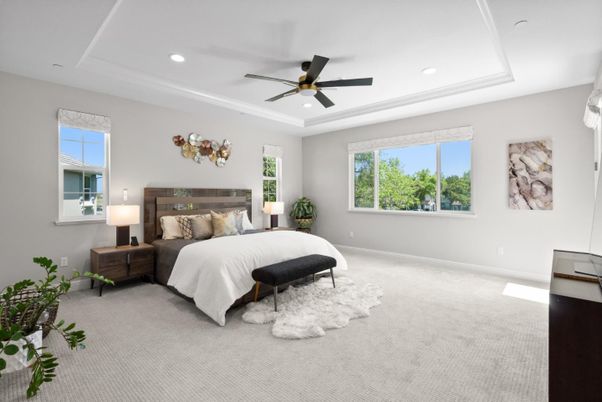 Bedroom, Interior, Recessed Lighting