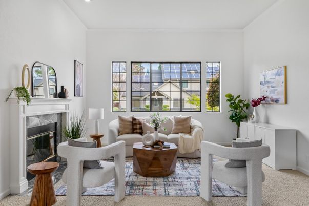 Fireplace, Interior, Living room, Recessed Lighting