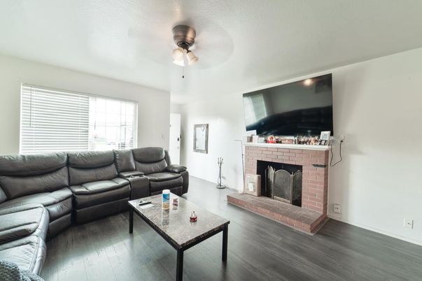 Fireplace, Interior, Living room, Wood Texture Flooring