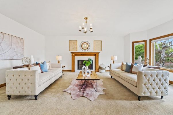 Fireplace, Interior, Living room, Pendant Lights