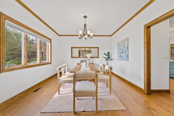 Chandelier, Dining room, Interior, Wood Texture Flooring