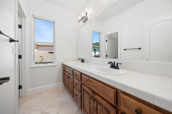 Bathroom, Dual Sink Vanities, Interior, Tile Countertops