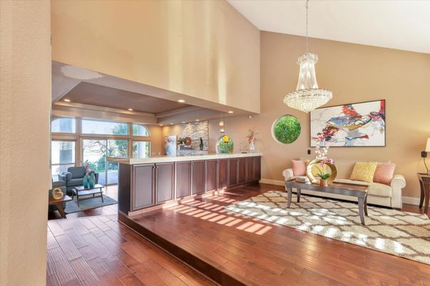 Chandelier, Interior, Pendant Lights, Recessed Lighting, Wood Texture Flooring