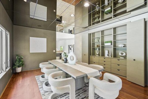 Dining room, Interior, Wood Texture Flooring
