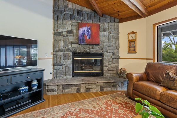 Fireplace, Interior, Stone Walls, Wooden Beams, Wooden Ceilings, Wood Texture Flooring