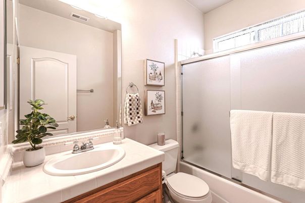 Bathroom, Glass Shower, Interior, Tile Countertops