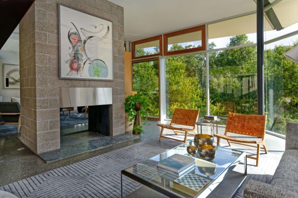 Fireplace, Interior, Living room, Sun Room