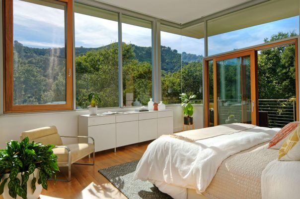 Bedroom, Interior, Sun Room, Wood Texture Flooring