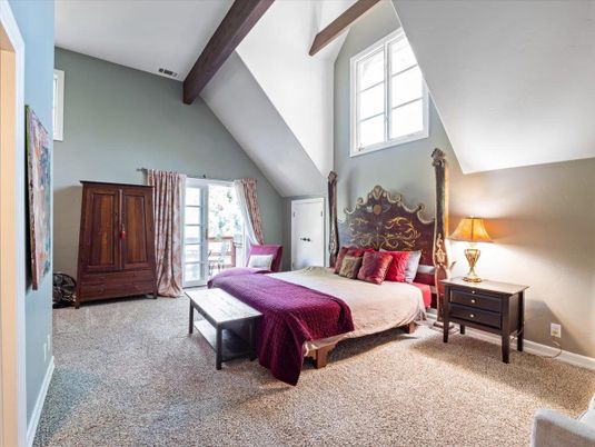 Bedroom, Interior, Wooden Beams