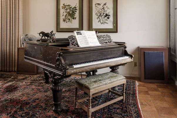 Interior, Piano, Wood Texture Flooring