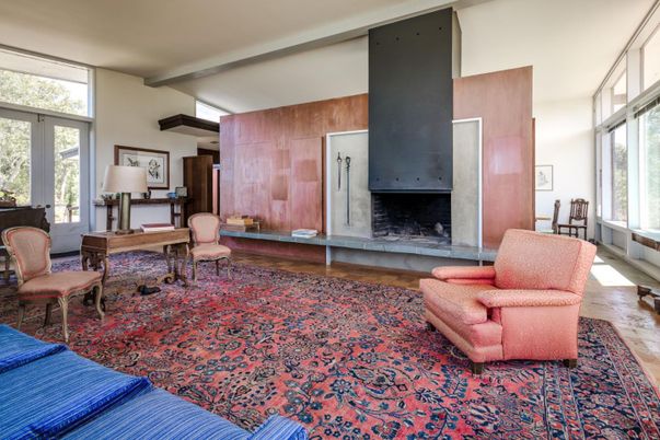 Fireplace, Home Office, Interior, Wood Texture Flooring