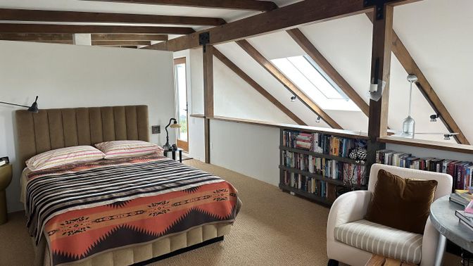 Bedroom, Interior, Wooden Beams