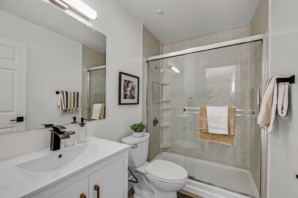 Bathroom, Glass Shower, Interior