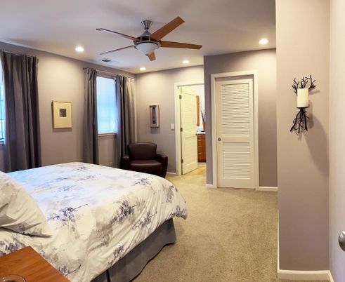 Bedroom, Interior, Recessed Lighting