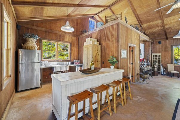 Interior, Kitchen, Pendant Lights, Wooden Beams, Wooden Ceilings, Wooden Walls