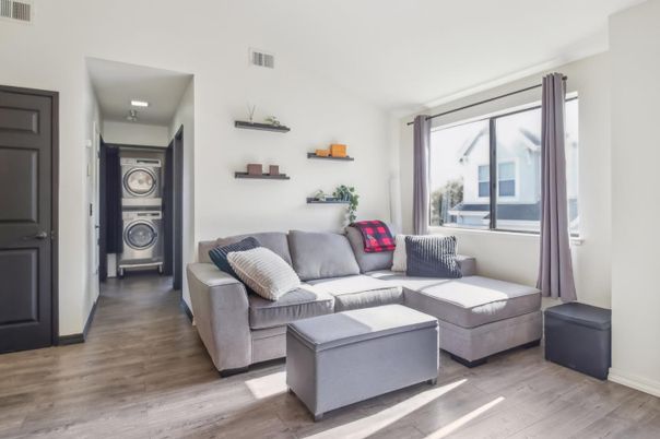 Interior, Living room, Washer, Wood Texture Flooring