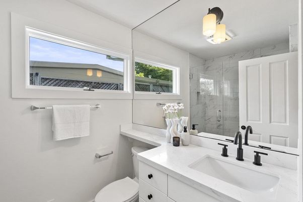 Bathroom, Glass Shower, Interior, Marble Walls