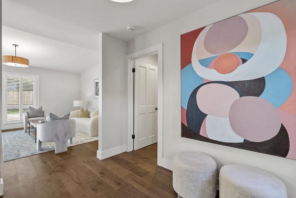 Bedroom, Interior, Pendant Lights, Wood Texture Flooring