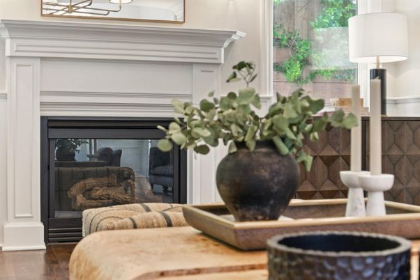 Fireplace, Interior, Wood Texture Flooring