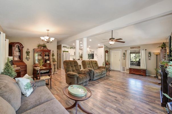 Chandelier, Dining room, Interior, Living room, Recessed Lighting, Wood Texture Flooring