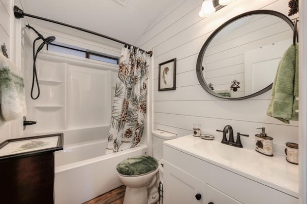 Bathroom, Interior, Wood Texture Flooring