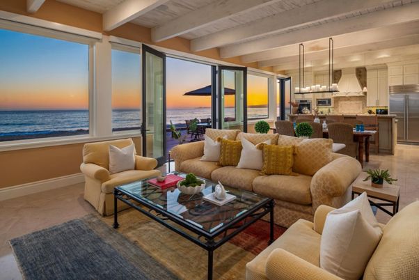 Dining room, Interior, Kitchen, Living room, Pendant Lights, Stainless Steel Appliances, Water
