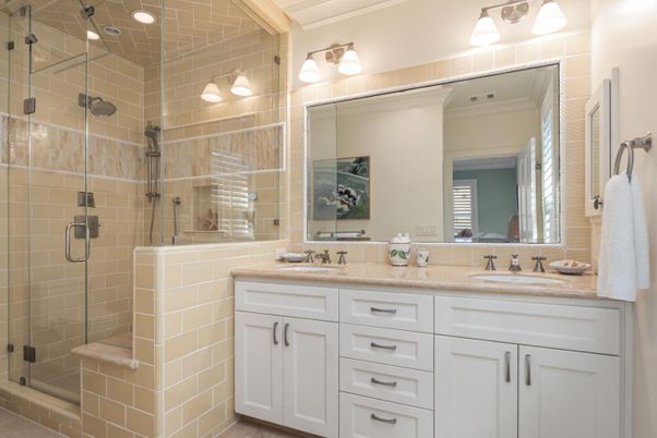Bathroom, Dual Sink Vanities, Glass Shower, Interior