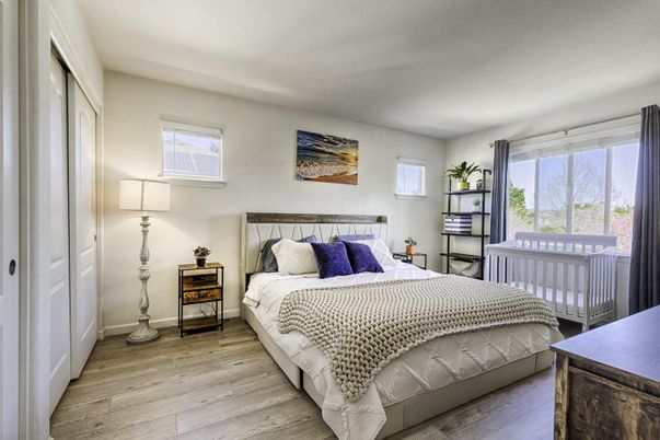 Bedroom, Interior, Wood Texture Flooring