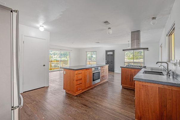 Interior, Kitchen, Wood Texture Flooring