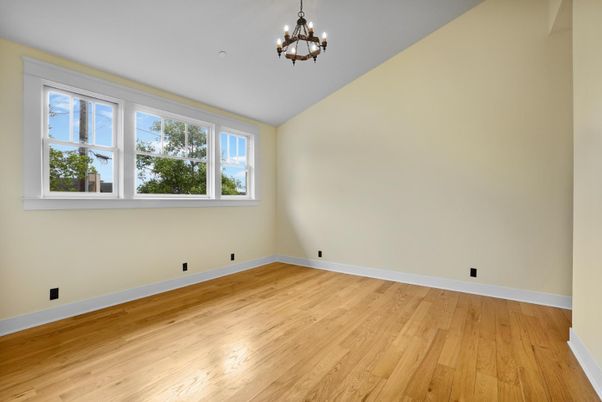 Chandelier, Empty room, Interior, Wood Texture Flooring