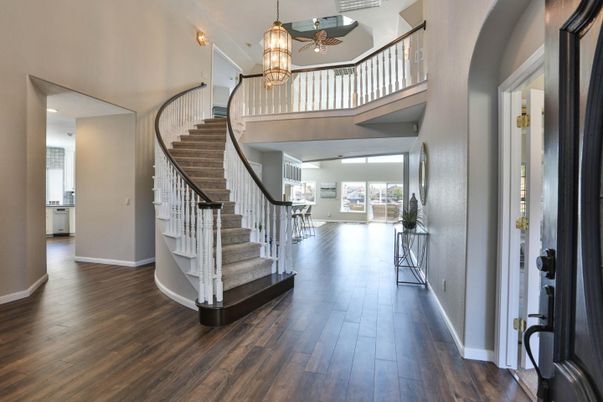Chandelier, Interior, Pendant Lights, Recessed Lighting, Wood Texture Flooring