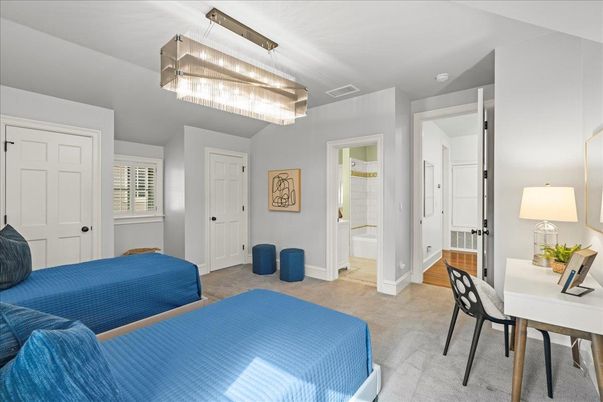 Bedroom, Chandelier, Dining room, Interior