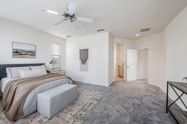 Bedroom, Interior, Recessed Lighting