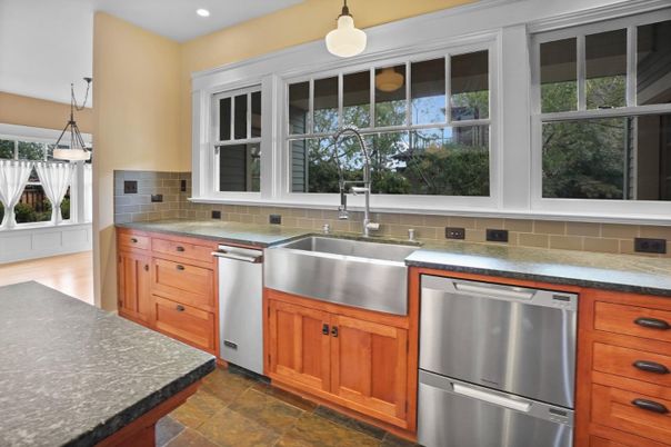 Interior, Kitchen, Pendant Lights, Recessed Lighting, Stainless Steel Appliances