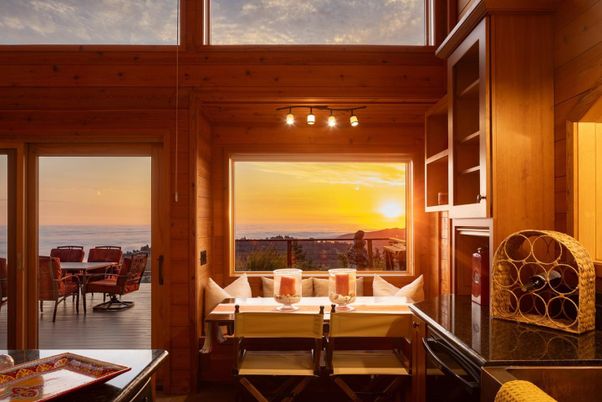 Dining room, Interior, Water, Wood Texture Flooring, Wooden Walls