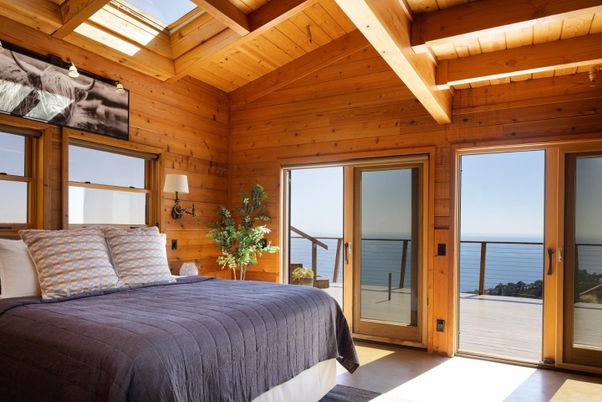 Bedroom, Interior, Water, Wooden Beams, Wooden Ceilings, Wood Texture Flooring, Wooden Walls