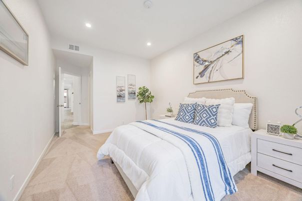 Bedroom, Interior, Recessed Lighting