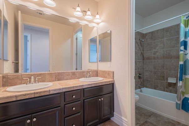 Bathroom, Dual Sink Vanities, Interior, Tile Countertops