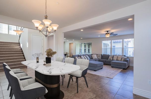 Chandelier, Dining room, Interior, Living room, Recessed Lighting