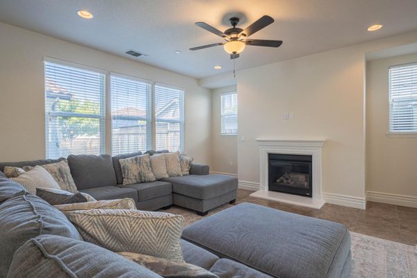 Fireplace, Interior, Living room, Recessed Lighting