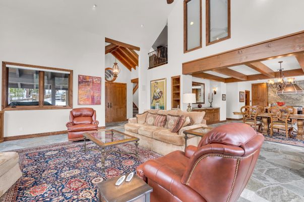 Chandelier, Dining room, Interior, Living room, Pendant Lights, Wooden Beams