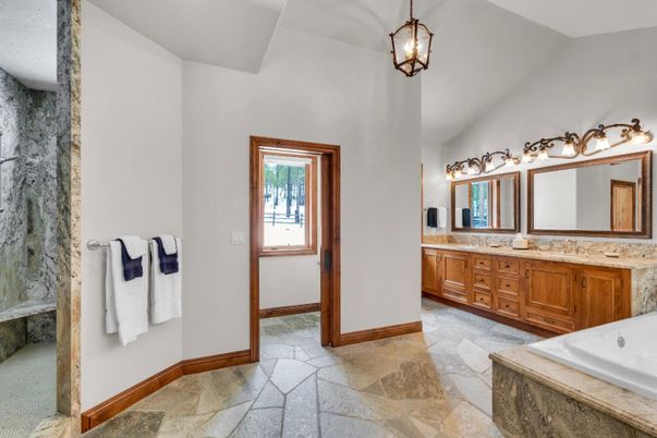 Bathroom, Dual Sink Vanities, Interior, Pendant Lights