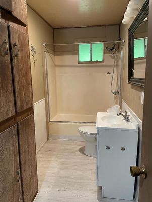 Bathroom, Interior, Wood Texture Flooring