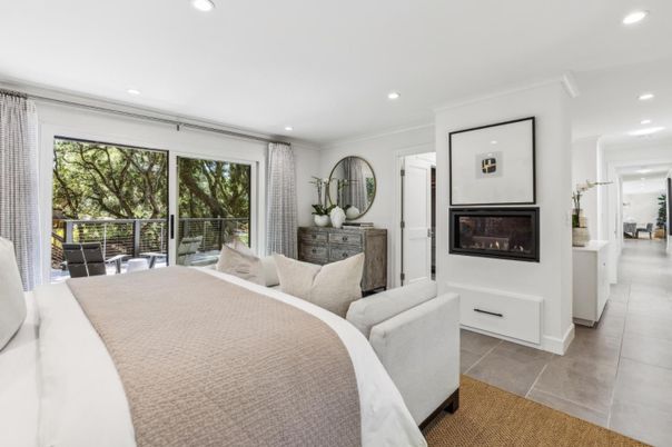Bedroom, Fireplace, Interior, Recessed Lighting